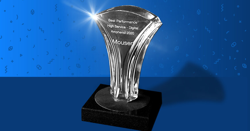 Mouser Electronics Honoured with Third Consecutive High Service Digital Performance Award from Amphenol